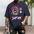 thumbnail image 6 of jowamay Japanese Shirts for Men Dragon Japan Print Short Sleeve Crew Neck T Shirt Cotton Beach Tops for Vacation, 6 of 7