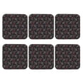 thumbnail image 2 of Disketp Black Roosters Funny Coasters,6 Pcs Leather Coasters with Holder, Perfect Housewarming Hostess Gifts,Protect Furniture from Water Marks Scratch and Damage,Square, 2 of 7