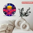 thumbnail image 4 of Decorative Clocks: Neon Vaporwave  Glass Wall Clock,  80s Nostalgia Retrowave Wall Art Cool  Decor Wall Clock for Homes, Bars, Offices, Man Caves, Garages, And Living Rooms .Also Makes A Great Gift., 4 of 8