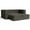 Charcoal, variant on Jaxx Zipline Convertible Sleeper Loveseat & Ottomans, Textured Microvelvet - Charcoal