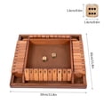 thumbnail image 4 of Wood Four Sided 10 Numbers Board Game Set Dice Table Entertainment Board Game Toy for Family Adults Party, 4 of 8