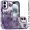 Purple, variant on Phone Case for Apple iPhone 16 Butterfly Freedom Shimmer Glitter Thick TPU Shockproof Anti Slip Durable Protective Design Cover Gold