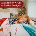 thumbnail image 5 of Ultra Soft Fleece Blanket Throw Size - Christmas Flannel Fleece Throw Blanket - Lightweight Throw for Couch, Bed, Chair - Warm & Breathable - Cozy Microplush Bedding - Candy Cane, 5 of 5