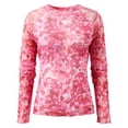 thumbnail image 3 of QHWAUAKFBN T Shirts For Women Loose Fit Floral Mesh Long Sleeve With Thumb Holes Stylish Fall Layering Shirt Tshirts Top, 3 of 5