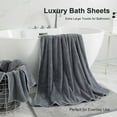 thumbnail image 2 of Green Essen 8 Pieces Extra Large Bath Towel Set 35"x 70" Highly Absorbent Quick Dry Bath Sheets 600 GSM Bath Towel Clearance Oversized Soft Shower Towels for Bathroom Spa Hotel Gym(Dark Grey), 2 of 9