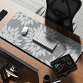 thumbnail image 2 of Long Mouse Pads for Desk,Gray and White Floral Pattern Desk Mats on Top Of Desks, Desk Mouse Pad Extra Large with 3mm Non-Slip Base and Stitched Edge for Gaming,Office,Work,Home 35.4"x15.7", 2 of 6