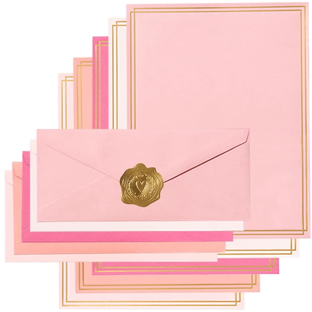 Set de papelería Toperd, paquete de 50 sobres de papel de colores y #10