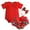 F/Watermelon Red, variant on HWJAD Baby Girl Clothes Summer Outfits Short Sleeve Romper Ruffle Skirt Shorts Newborn Bowknot Bodysuit Sets