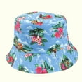 thumbnail image 2 of Xfvqtps Womens Bucket Hat Summer Sun Protection Fashion Flower Print UV Protection Sunshade Outdoor Beach Sun Hat Fisherman Cap Blue, 2 of 5