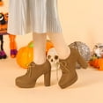 thumbnail image 2 of Unique Bargains Women's Platform Block Heel Lace Up Ankle Boots, 2 of 7