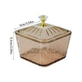 thumbnail image 2 of ACDANC 2026 New 2 Pack Acrylic Candy Dish with Lid,Crystal Decorative Covered Sugar Bowl,Clear Cookies Barrel Candy Buffet Box Storage Container for Snack,Gift,Vintage Stripe Style, 2 of 3