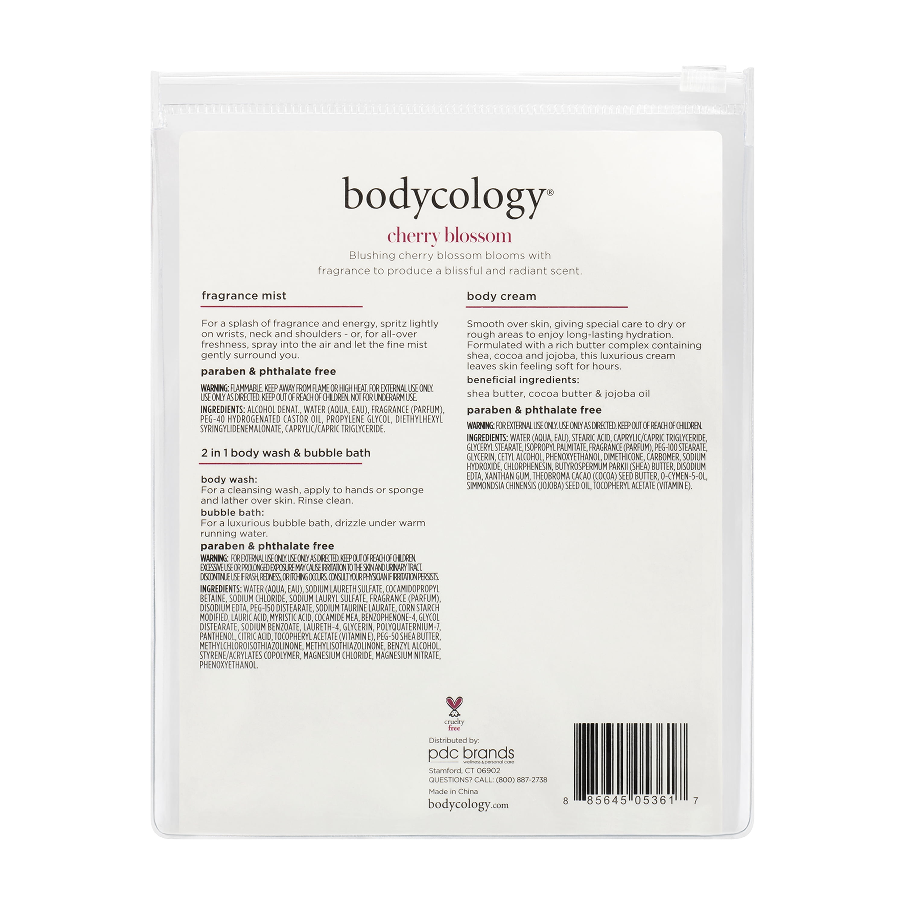 Bodycology Cherry Blossom Body Care Gift Set, 3 Piece