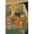 thumbnail image 2 of Utagawa, Sadahide 17x24 Gold Ornate Wood Framed with Double Matting Museum Art Print Titled - Parlour of a foreign mercantile house in Yokohama (Yokohama ijin shokan zashiki no zu), 1861, 2 of 4