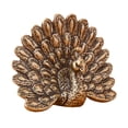 thumbnail image 3 of Estatua de en miniatura, artesanías de latón, en plena floración, decoración artística, estantería sentada, regalo de boda, pavo, 3 of 9