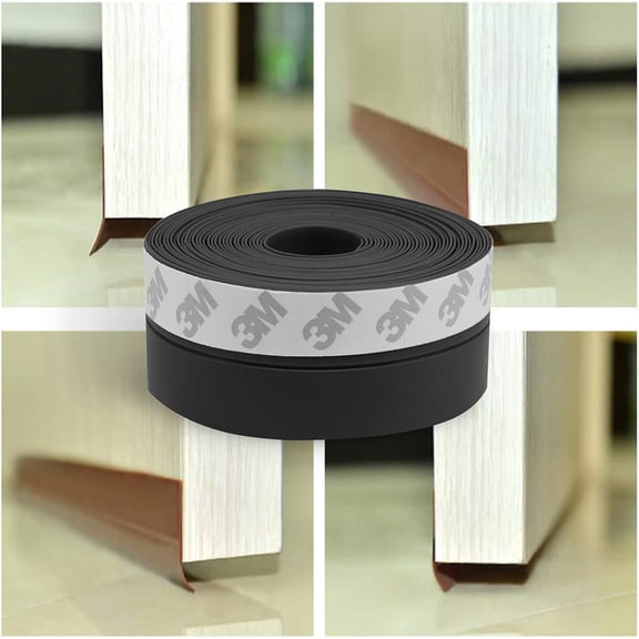 16.4FT Weather Stripping Door Seal – Self Adhesive Silicone Weather Insulation Strip,Waterproof Insect repellent Weatherstripping Seal Strip for Door Frame Gap Sealing and Window Soundproofing(Black)