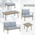 thumbnail image 7 of 7 Piece Aluminum Patio Furniture Set, Outdoor Armchair with Loveseat, All-Weather Outdoor Sectional Sofa with Side Table and Coffee Table, 7 of 7