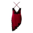 thumbnail image 4 of Ulitacool Women'S Shirts Silk Camisole With Lace Trim Long Sleeveless Tank Top Solid Color Nightwear And Layering Tee Simple Style Daily Wear M Wine, 4 of 5