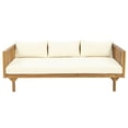 thumbnail image 3 of Outdoor Sofa, CLAREMONT 3 SEATER DAYBED (BEIGE), Teak Patio Furniture,Wood+Waterproof Fabric Outdoor Sectional, Garden & Outdoor & Patio Furniture Patio Seating, 3 of 10