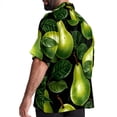 thumbnail image 3 of pear Men's Button Down Spread Collar Casual Printed Short Sleeve Summer Beach Unisex Shirts, 3 of 6