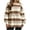 Khaki, variant on Asxite Womens Pajamas Striped Crew Neck Long Sleeve Loose Breathable Casual Sleepwear Tops