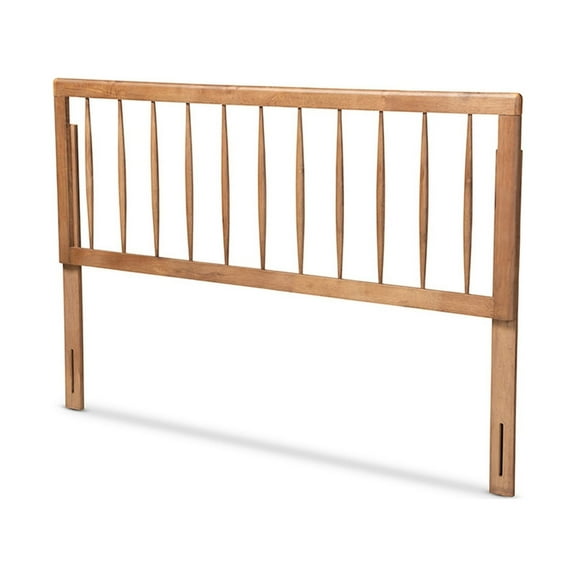 Baxton Studio Valin Modern and Contemporary Ash Walnut Finished Wood Full Size Headboard