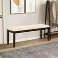 thumbnail image 4 of Gymax Set of 2 Dining Bench Upholstered Fabric Entryway Bench w/Padded Seat Kitchen, 4 of 9