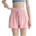 thumbnail image 1 of Besolor Womens High Waisted Athletic Shorts Workout Gym Running Shorts Activewear with Pockets Drawstring, 1 of 4