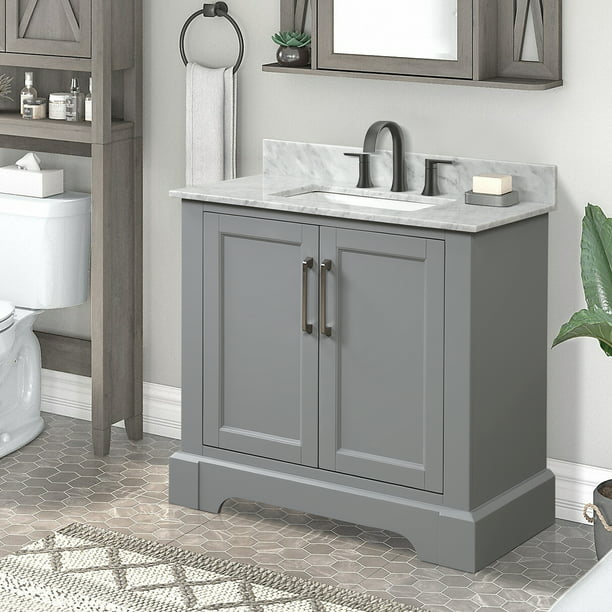 Solid Wood Bathroom Vanity And Sink Set, Most Durable Bathroom Vanity