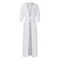 thumbnail image 1 of Lenago Men'S Home Autumn and Winter Bathrobe Long Sleeves Lengthened Hooded Robe for Sleeping Soft Hot Spring Bathrobe White, 1 of 5