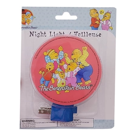 Berenstain Bears LED Nightlight with Rotary Shade for Kids Boys Girls Manual Switch Lights, Energy Efficient Night Lamp for Bedroom, Baby Room Kitchen Hallway Stairway and Gift Set (1 Count)