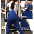 thumbnail image 4 of High&nbsp;Waisted&nbsp;Yoga&nbsp;Pants&nbsp;for&nbsp;Women Stretchy Tummy Control Butt Lifting Booty Ruched Leggings Running Fitness Workout Tights (Blue, X-Large), 4 of 7