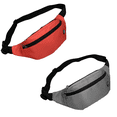 thumbnail image 1 of Riñoneras para hombre y mujer, paquete de 2, impermeables, deportivas, para viajes, senderismo, correr, manos libres, color rojo y gris claro, 1 of 5