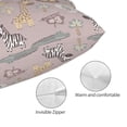 thumbnail image 3 of Lsque Safari Animals Pattern Bedding Waterproof Pillow Protector Zippered Queen – Bed Bug Proof Pillow Encasement-16"x24", 3 of 6
