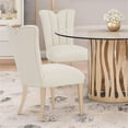 thumbnail image 3 of Michael Amini La Rachelle Dining Side Chair in Champagne Ivory Jacquard Set of 2, 3 of 13