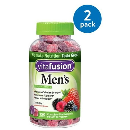 (2 Pack) Vitafusion Men's Gummy Vitamins, 150ct (Best Gummy Vitamins For Adults)