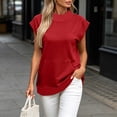 thumbnail image 2 of Kezqiaxn Crewneck Sweatshirts Women Fall Short Sleeve Casual Pullover Tops with Pocket Trendy Womens Sweatshirt Women's Clothing, 2 of 6