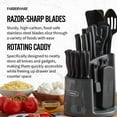 thumbnail image 5 of Farberware Classic 30-Piece Spin-N-Store Rotating Carousel Stainless Steel Knife Set & Tool Set Gray, 5 of 25