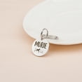 thumbnail image 6 of Anavia Metal Stainless Steel Round Name - EKG Birthday Holiday Christmas Engraved Dog Cat ID Tag, Silver, 6 of 11