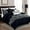 Black, variant on Chezmoi Collection 7-Piece Teal Paisley Floral Embroidery Comforter Set, Queen