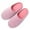 Pink, variant on Women's Warm Cotton Knit Memory Foam Slippers Soft Yarn House Slippers with Anti Slip Sole