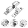 thumbnail image 3 of Loquet à Bille 6 Pcs Porte d'Armoire Argent 70 Laiton Double Loquet à Bille avec 24 Vis, 3 of 6