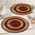 thumbnail image 6 of Beaded Placemats Set of 8 for Dining Table, Table Placemats, 14 Inches Round - Red Gold, 6 of 9