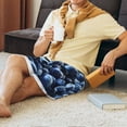 thumbnail image 3 of Wukai Blueberry Men’s Short Pajama Pants With Pockets Soft Sleep Pj Shorts for Men-XX-Large, 3 of 6