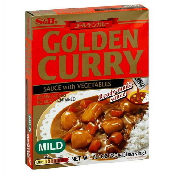 S & B Foods Golden Curry  Sauce with Vegetables, 8.1 oz, Mild