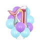 thumbnail image 1 of 12 globos de cola de sirena para fiestas de cumpleaños, juego de decoraciones para niños y niñas Leyfeng  Globos Reutilizables, 1 of 7