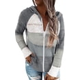 thumbnail image 6 of Borke Women Casual Long Sleeve Zip Up Hooded Sweatshirt Hoodies, S-XXL, 6 of 9