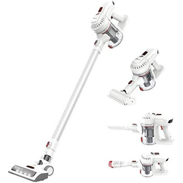 Dibea E19 Lightweight Cordless Vacuum Cleaner 12kpa Powerful Suction 2 In 1 Bagless Rechargeable Vacuum Cleaner Hard Floor Carpets Pet Hair White Walmart Com Walmart Com