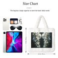 thumbnail image 3 of Wukai Floral Angelic White Wings Print Plush Underarm Bag, Ladies Fluffy Shoulder Bag, Women Furry Flower Tote Bag Plush Handbag for Autumn and Winter, 3 of 7