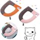 thumbnail image 1 of CHAO 2 Piezas Funda para Asiento de Inodoro, Cojines para Asiento de Inodoro de Dibujos Animados con asa, Alfombrilla para Asiento de Inodoro Lavable Suave con Cremallera para Inodoro Ovalado de Invie, 1 of 5