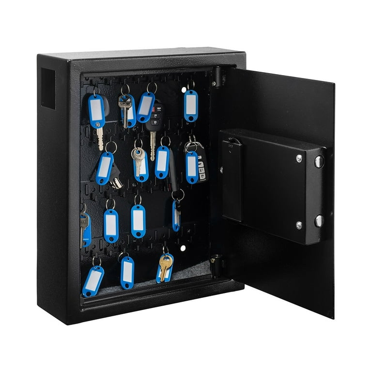 AdirOffice 40-Key Digital Lock Cabinet with Key TagsBlack  (680-40-BLK-689-PKG) 680-40-BLK-PKG